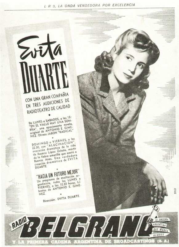 Aviso publicitario publicado en la revista Radiolandia, año 1944
