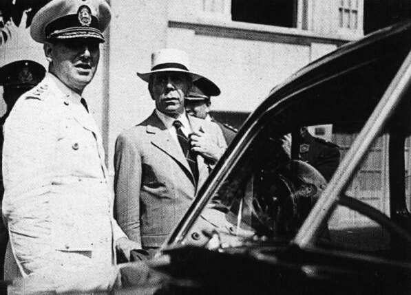 El coronel Perón y el general Farrell. Año 1944
